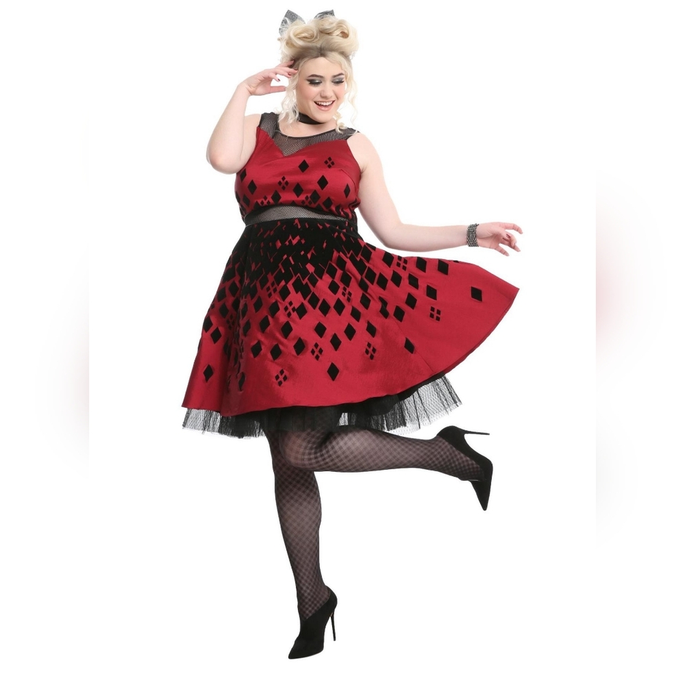 Hot Topic DC Comics Harley Quinn Formal Dress NWT OBO